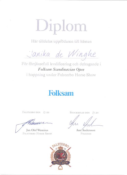 Diploma voor Janika De Winghe